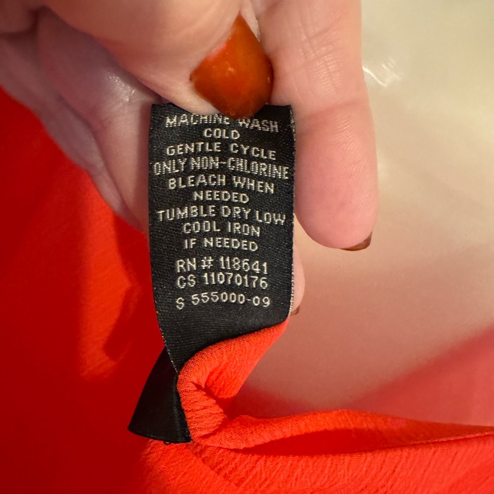 Lane Bryant Orange/Coral Layered  Blouse  PLUS:   18/20      #M - Picture 6 of 7